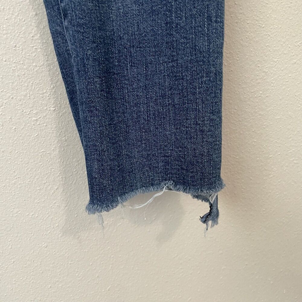 Mother Insider Crop Step Fray Girl Crush Denim Blue Jeans Women’s 25 *FLAWED - Picture 9 of 15